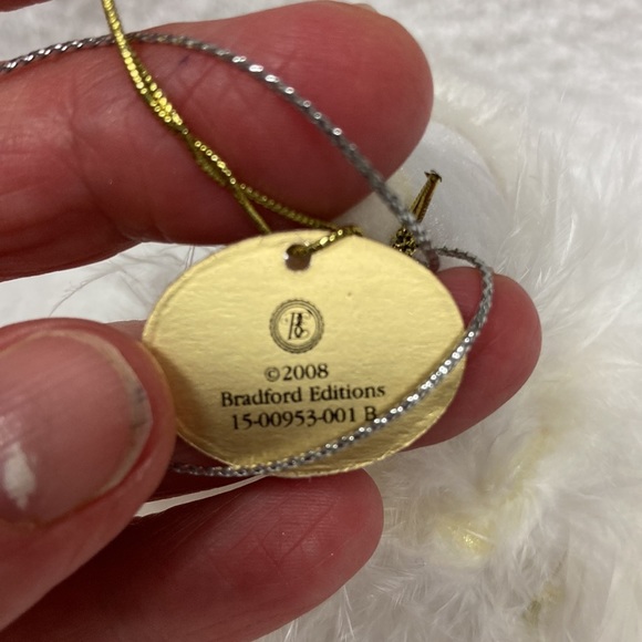 2008 bradford editions snow flake angel babies nap time feather wing ornament - Picture 5 of 6